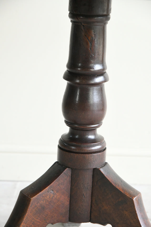 Antique Rustic Oak Tilt Top Table