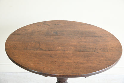 Antique Rustic Oak Tilt Top Table