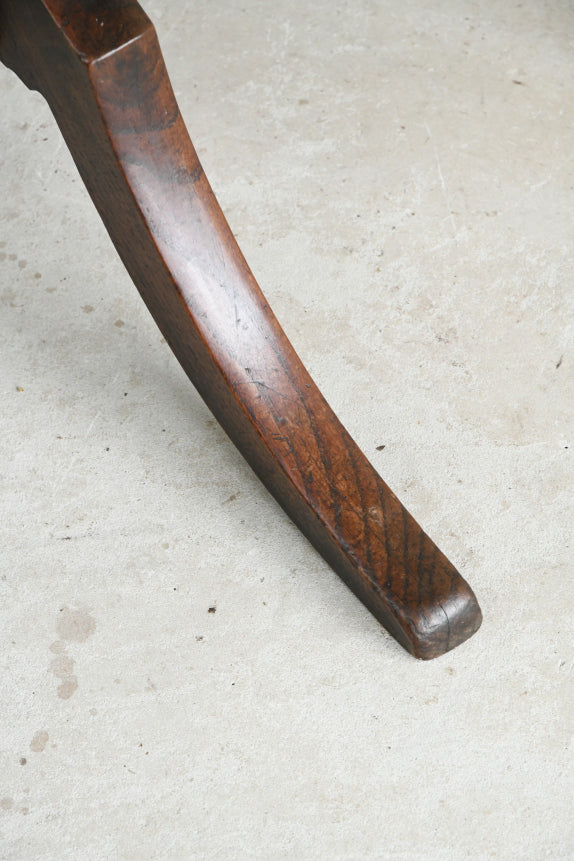 Antique Rustic Oak Tilt Top Table