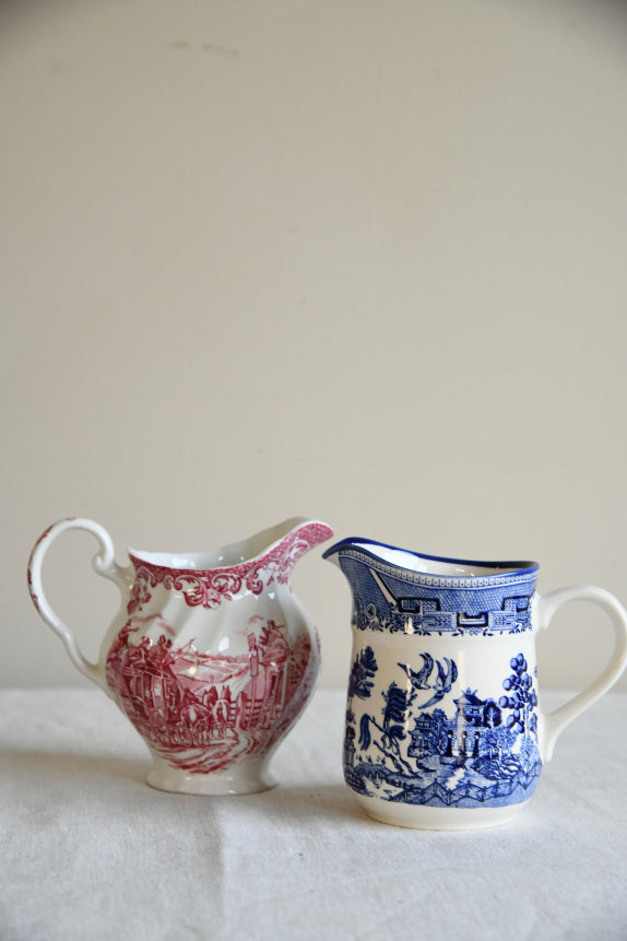 Vintage Transferware Milk Jugs
