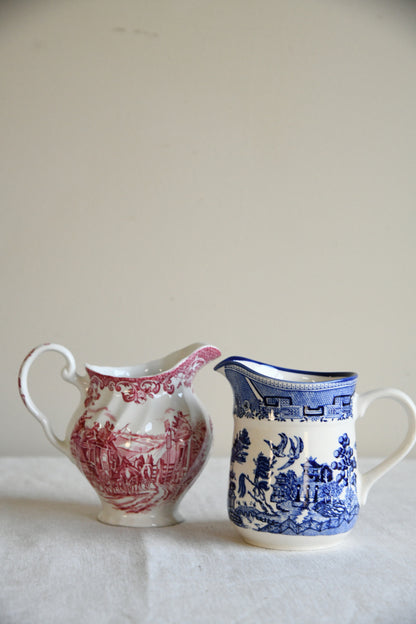 Vintage Transferware Milk Jugs