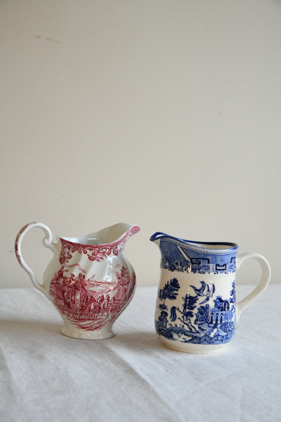 Vintage Transferware Milk Jugs