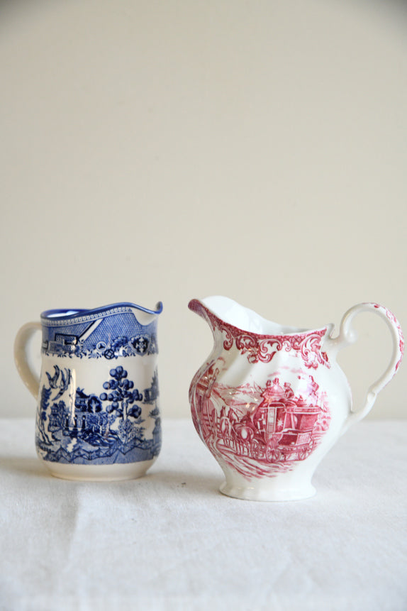 Vintage Transferware Milk Jugs