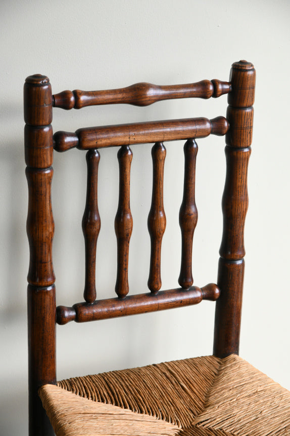 4 Country Ash & Elm Spindle Back Chairs