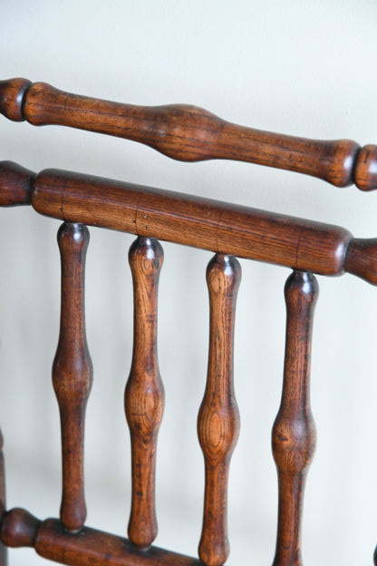 4 Country Ash & Elm Spindle Back Chairs