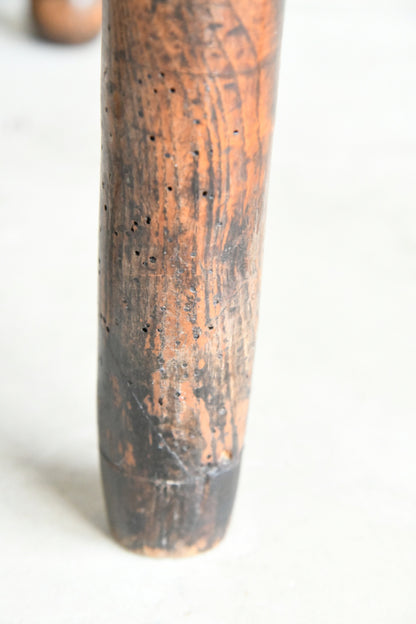 4 Country Ash & Elm Spindle Back Chairs