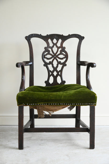 Antique Georgian Mahogany Armchair