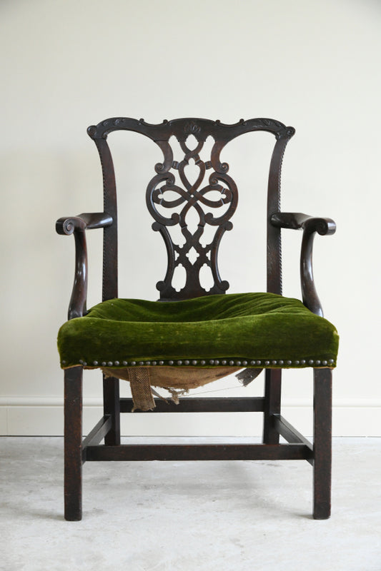 Antique Georgian Mahogany Armchair