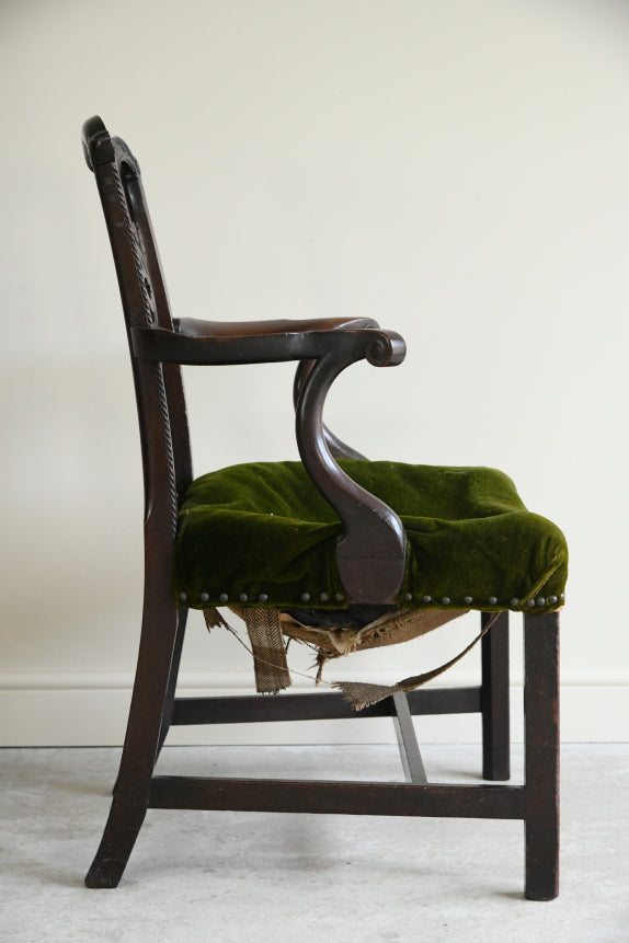 Antique Georgian Mahogany Armchair