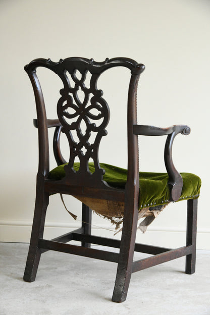 Antique Georgian Mahogany Armchair