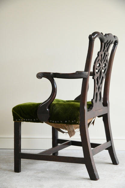 Antique Georgian Mahogany Armchair
