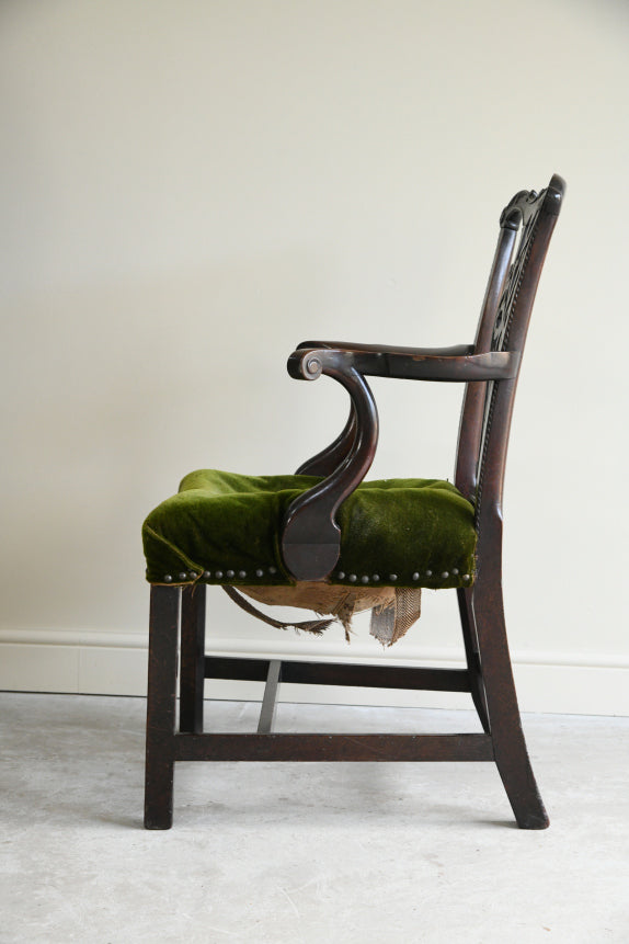 Antique Georgian Mahogany Armchair