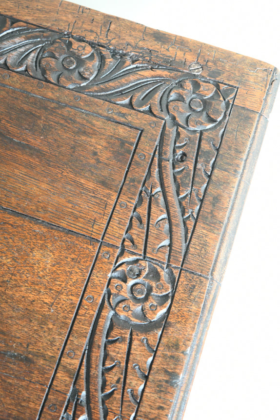 Carved Oak Occasional Table