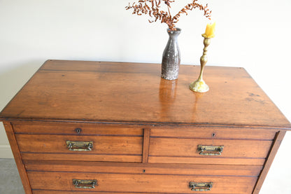 Jas Shoolbred Edwardian Walnut Chest of Drawers