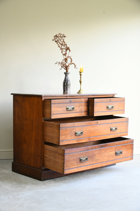Jas Shoolbred Edwardian Walnut Chest of Drawers