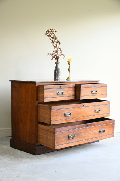 Jas Shoolbred Edwardian Walnut Chest of Drawers