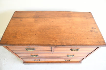 Jas Shoolbred Edwardian Walnut Chest of Drawers