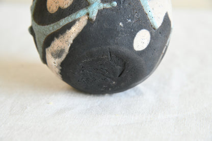 Tessa Oates Raku Pottery Vase