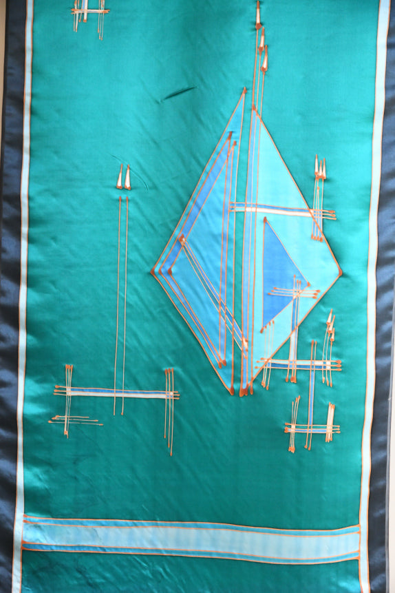 Vintage Abstract Silk Wall Hanging