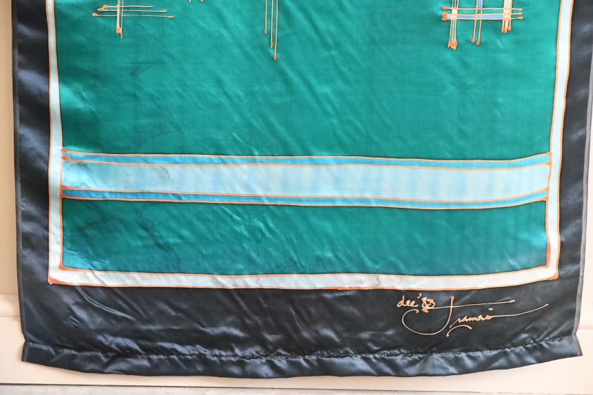 Vintage Abstract Silk Wall Hanging