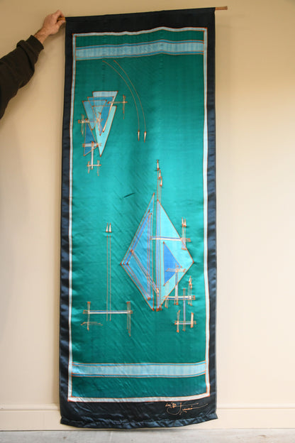 Vintage Abstract Silk Wall Hanging