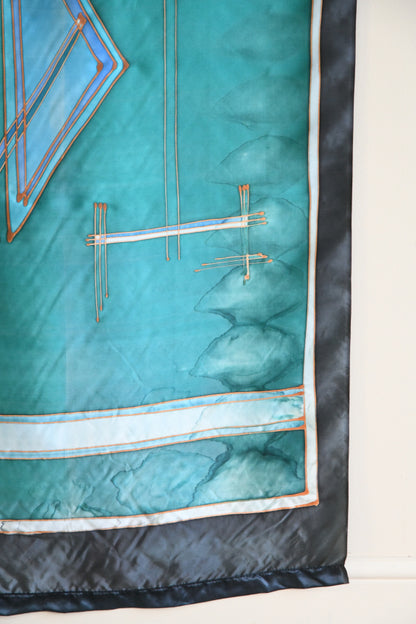 Vintage Abstract Silk Wall Hanging