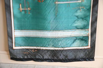 Vintage Abstract Silk Wall Hanging