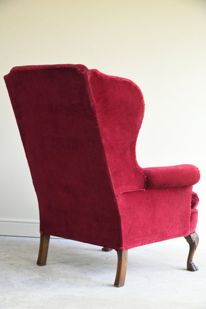 Traditional Style Wing Back Armchair
