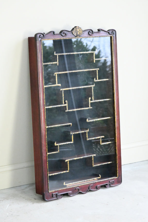 Chinese-Style Glazed Wall Display Cabinet