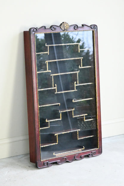 Chinese-Style Glazed Wall Display Cabinet