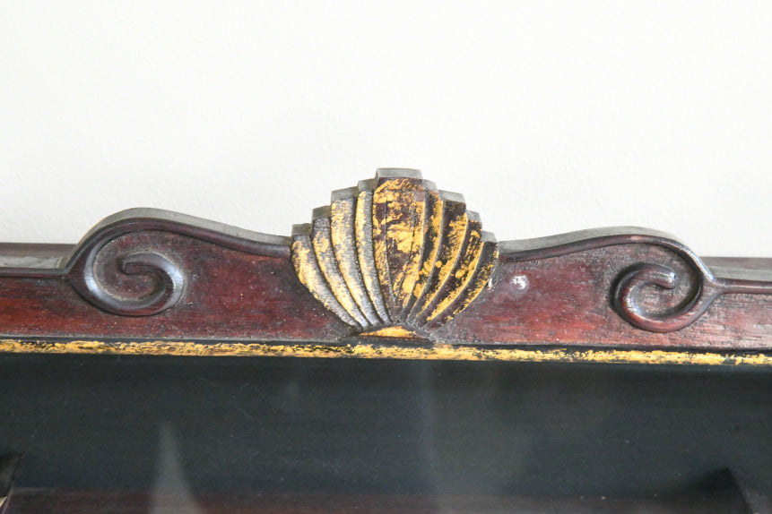 Chinese-Style Glazed Wall Display Cabinet