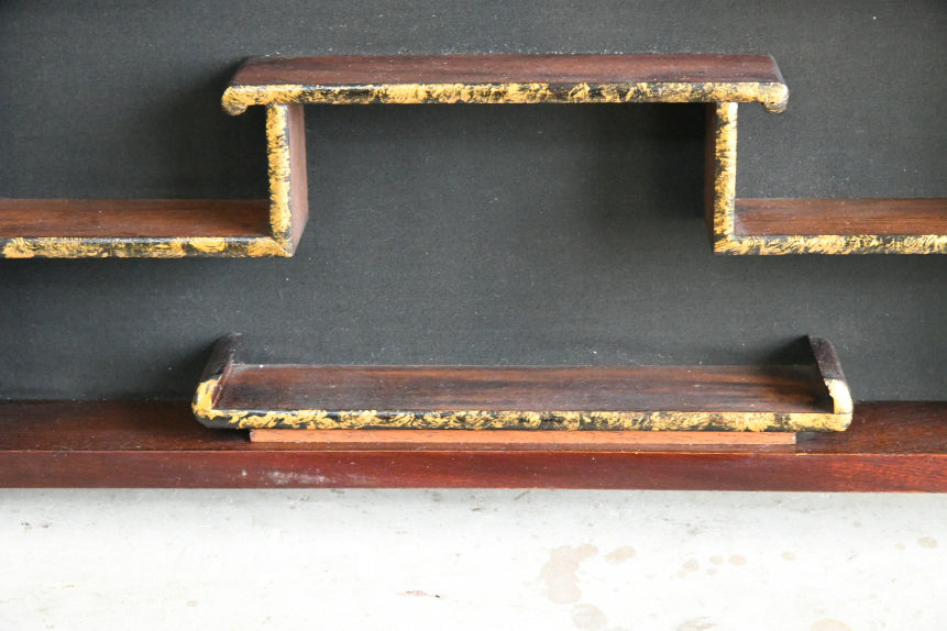 Chinese-Style Glazed Wall Display Cabinet