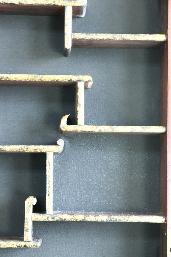 Chinese-Style Glazed Wall Display Cabinet