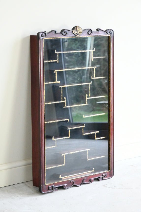 Chinese-Style Glazed Wall Display Cabinet