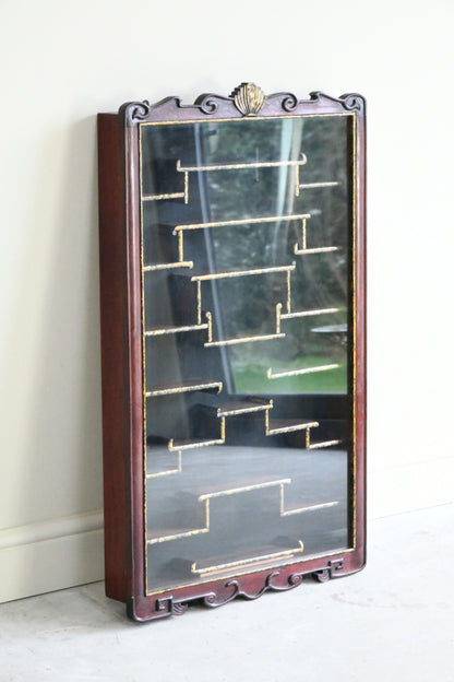 Chinese-Style Glazed Wall Display Cabinet