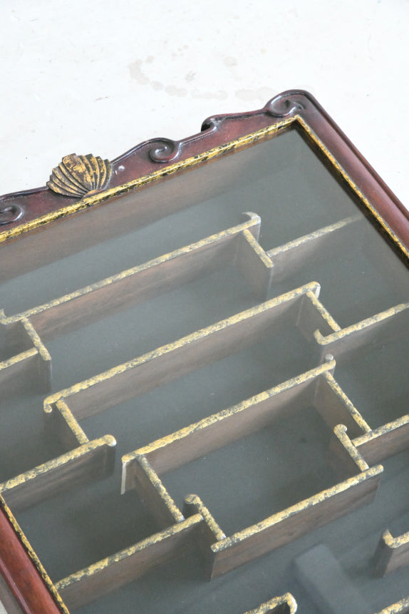 Chinese-Style Glazed Wall Display Cabinet