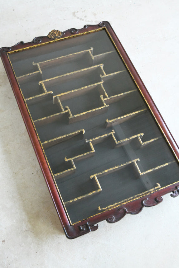 Chinese-Style Glazed Wall Display Cabinet