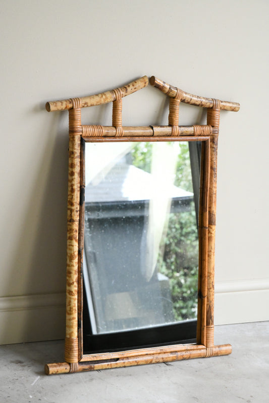 Vintage Oriental Style Bamboo Mirror