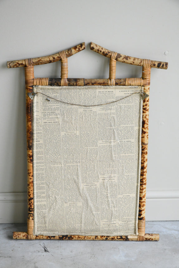 Vintage Oriental Style Bamboo Mirror