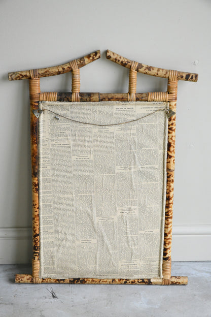Vintage Oriental Style Bamboo Mirror