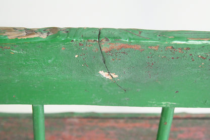 Green Painted European Bench