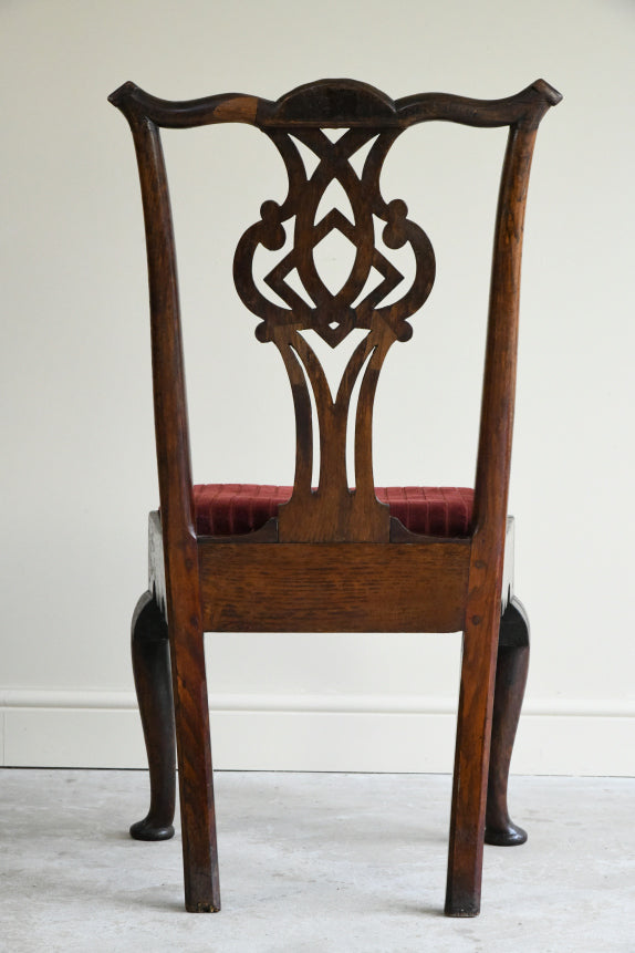Georgian Oak Chippendale Style Chair