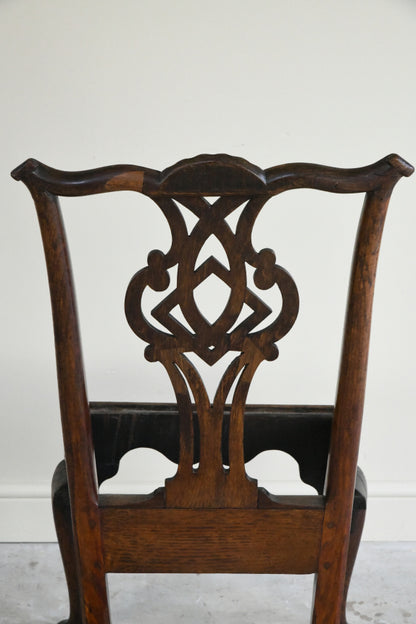 Georgian Oak Chippendale Style Chair