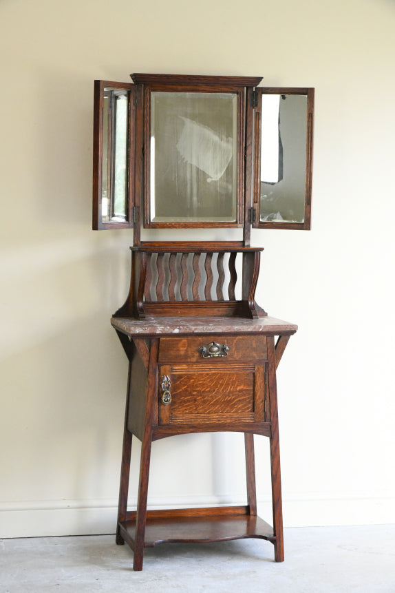 Arts & Crafts Oak Washstand