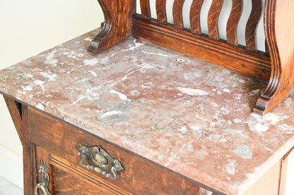 Arts & Crafts Oak Washstand