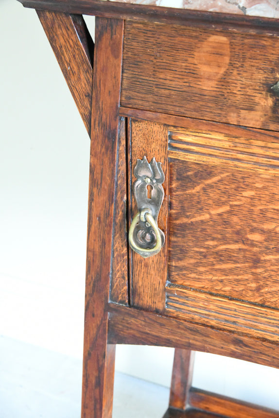 Arts & Crafts Oak Washstand