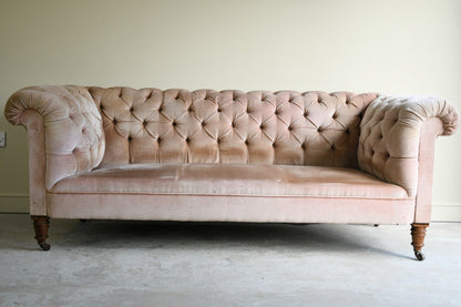 Antique Early 20th Century Upholstered Chesterfield Sofa