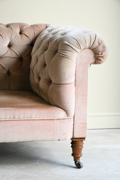 Antique Early 20th Century Upholstered Chesterfield Sofa