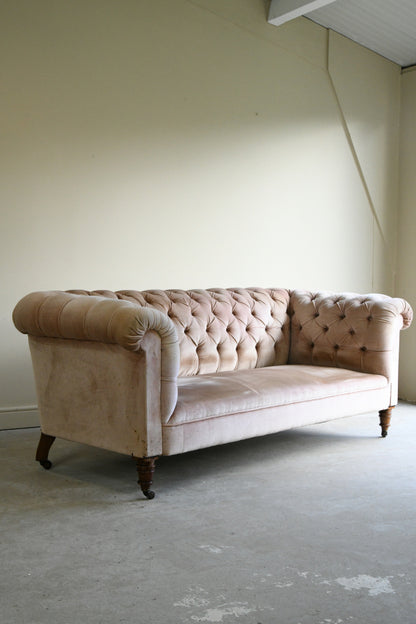 Antique Early 20th Century Upholstered Chesterfield Sofa
