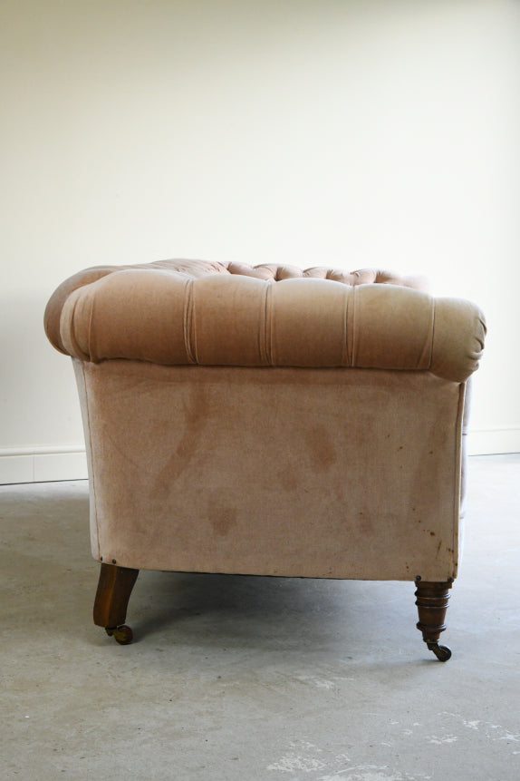 Antique Early 20th Century Upholstered Chesterfield Sofa